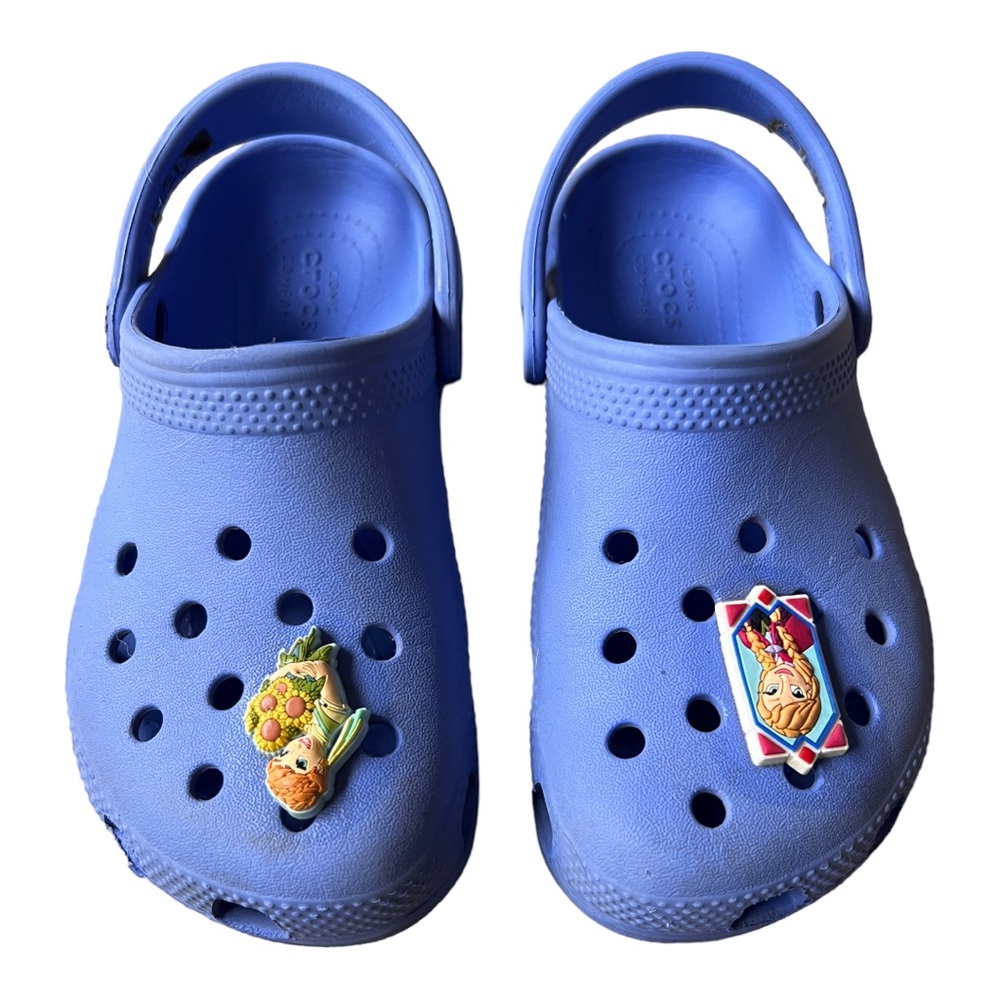 Crocs Girls Purple with Disney Princess Charm Shoes Size 13